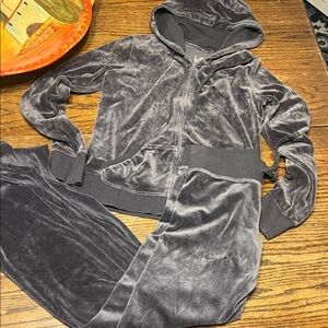 Express Gray Velour Track Suit